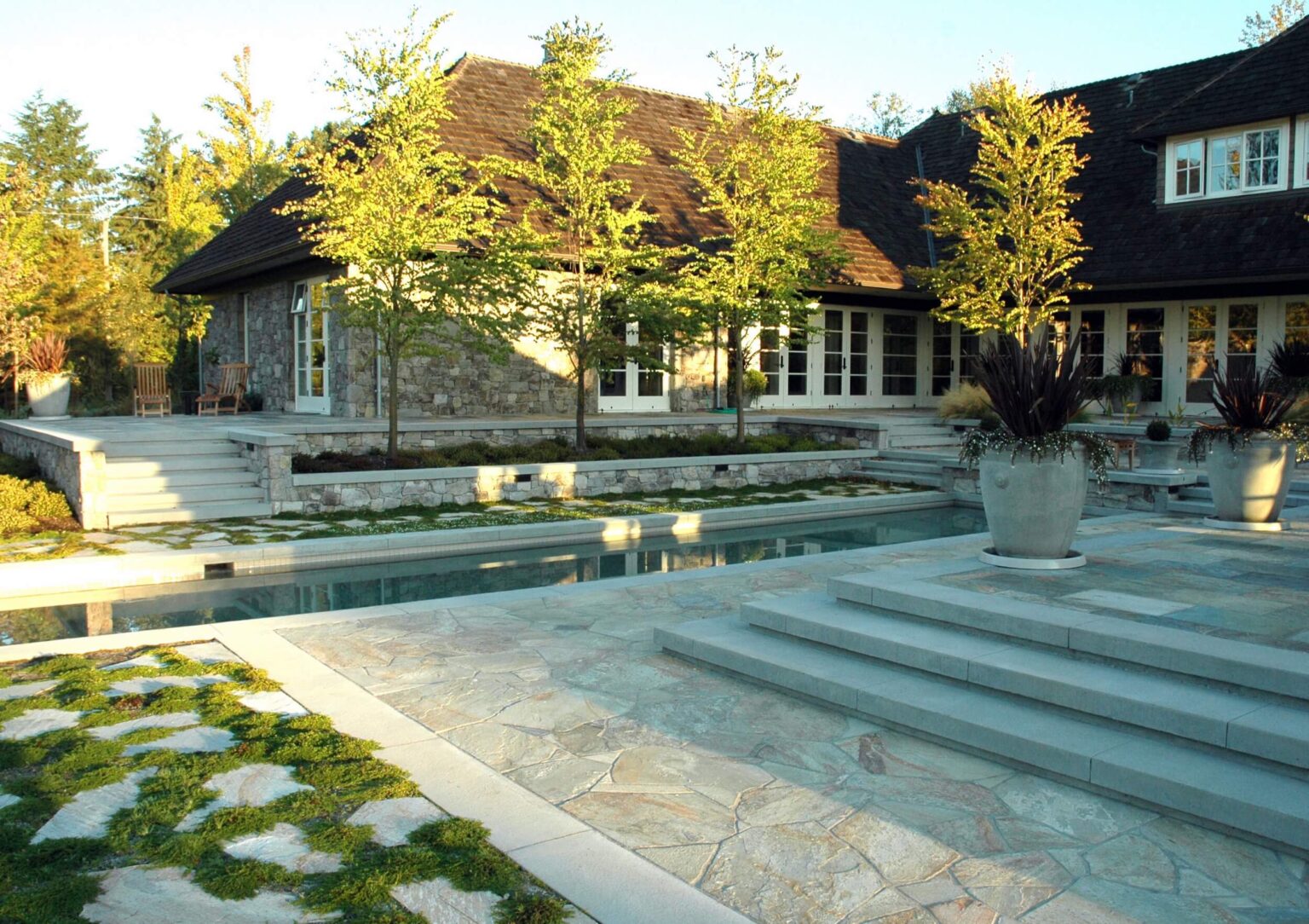 High end landscape construction by Fossil Landscape Construction in Vancouver BC featuring refined outdoor spaces, detailed craftsmanship and timeless design.