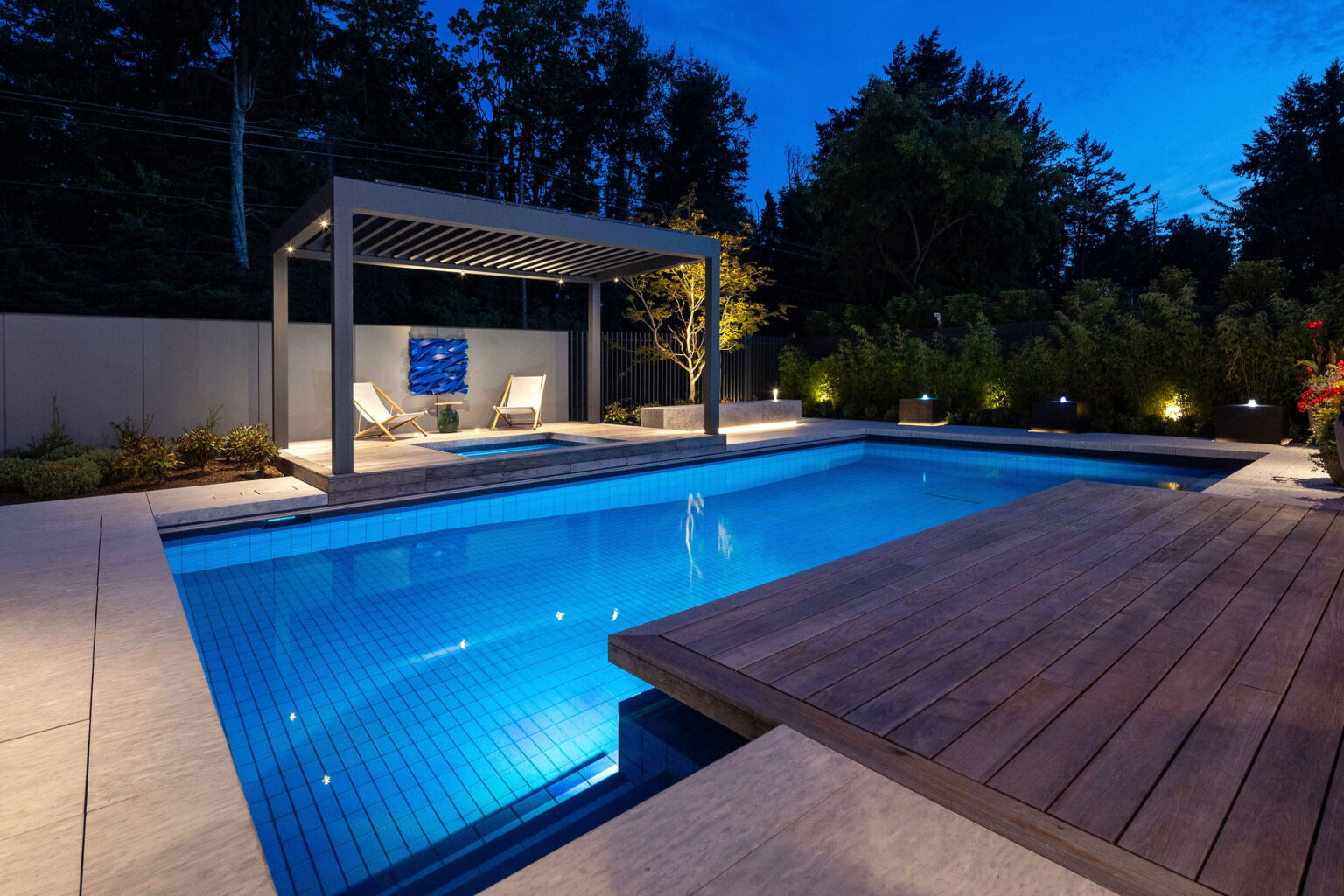 High end landscape construction by Fossil Landscape Construction in Vancouver BC featuring refined outdoor spaces, detailed craftsmanship and timeless design.