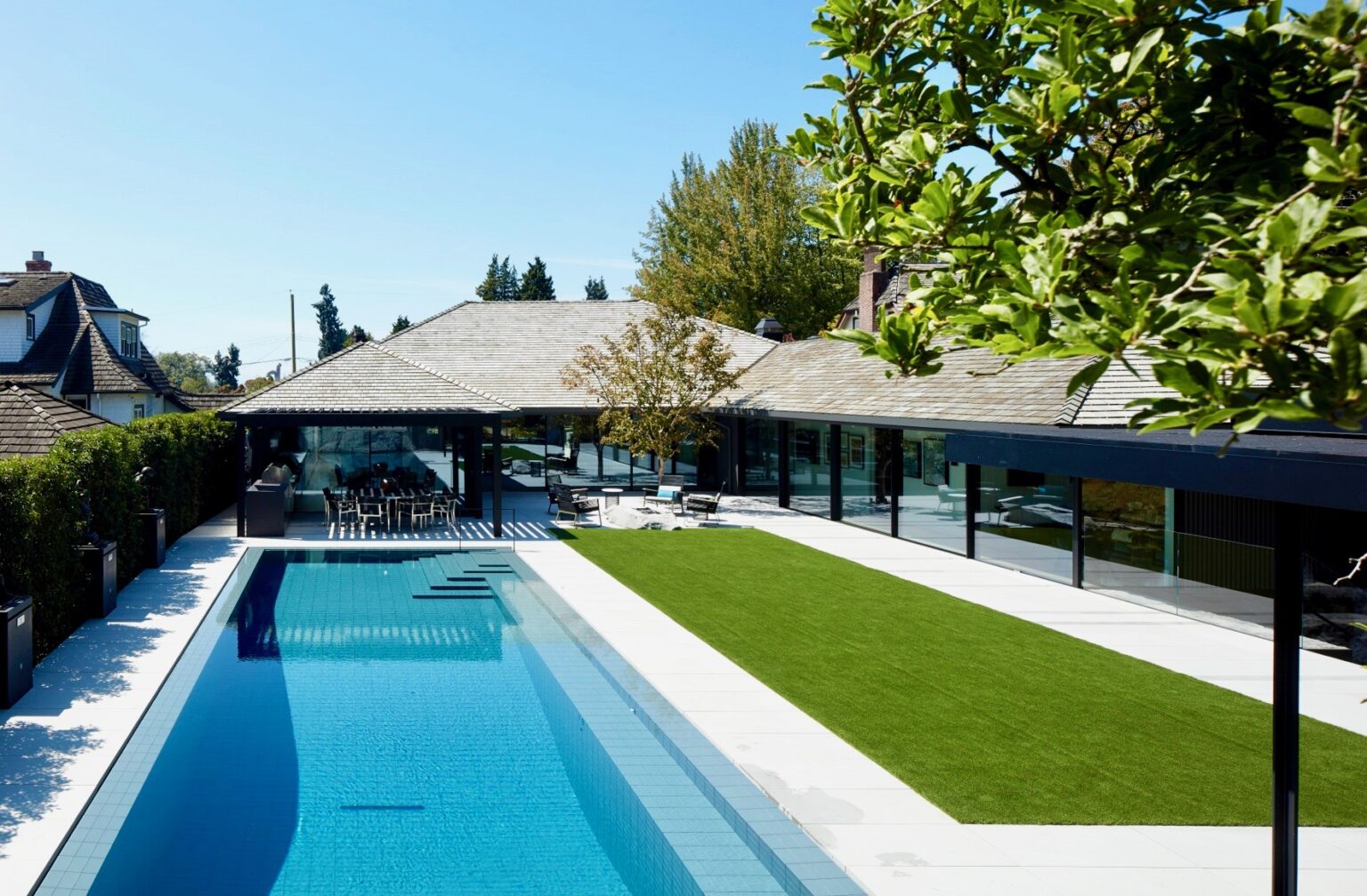 High end landscape construction by Fossil Landscape Construction in Vancouver BC featuring refined outdoor spaces, detailed craftsmanship and timeless design.